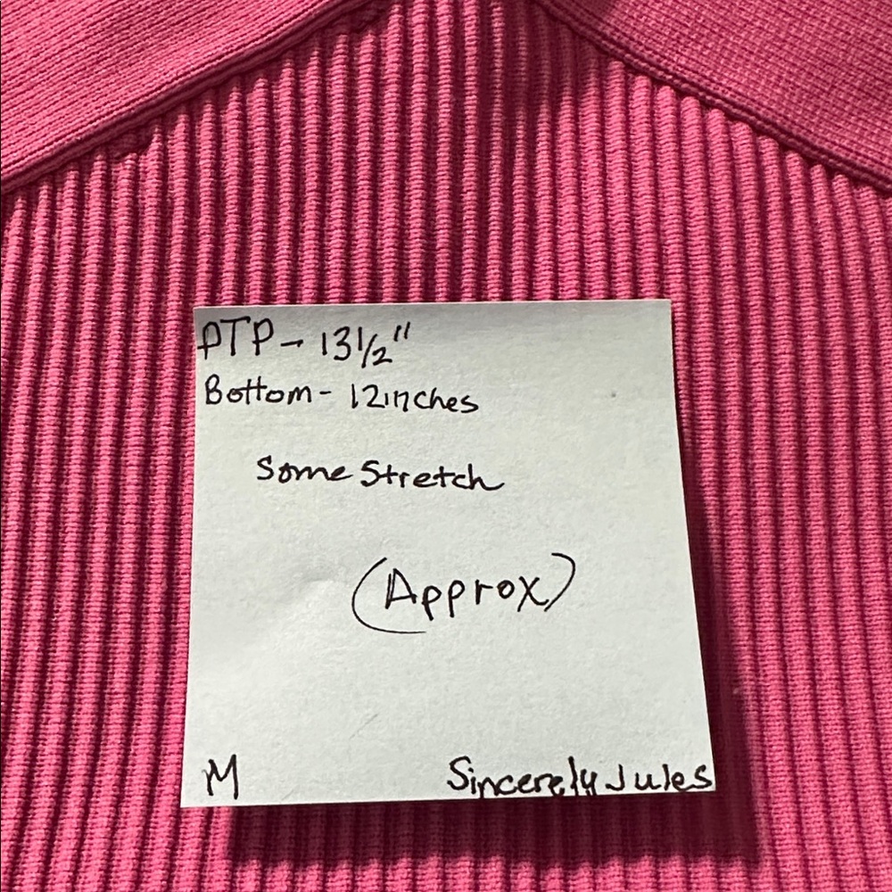 Sincerely Jules Pink Cross Strap Crop Top - Picture 2 of 4